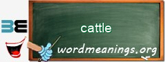 WordMeaning blackboard for cattle